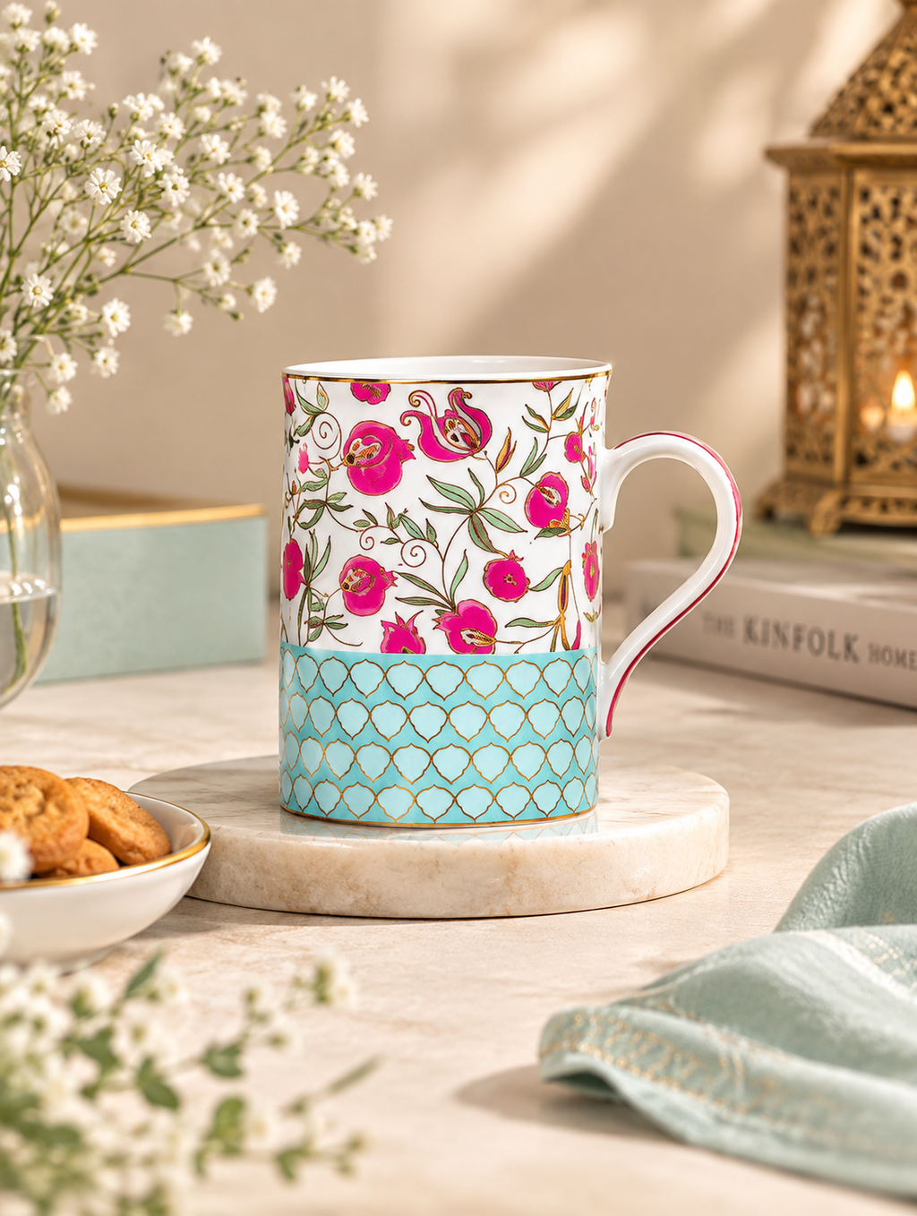 Anaar Green Mug Set of 6 – Celeste Artesano