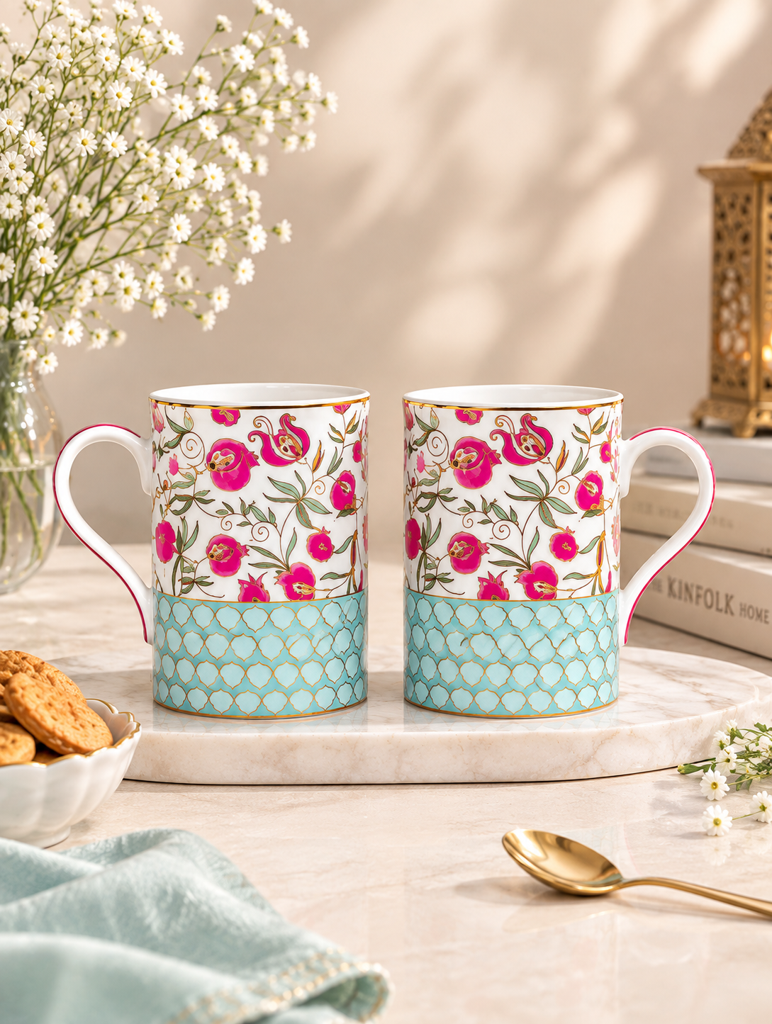 Anaar Green Mug Set of 6 – Celeste Artesano