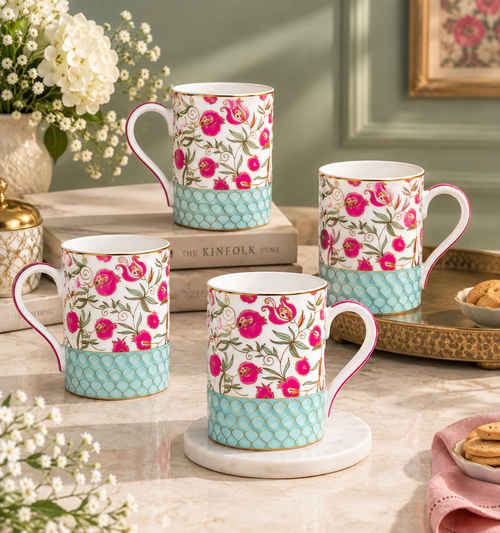 Anaar Green Mug Set of 6 – Celeste Artesano