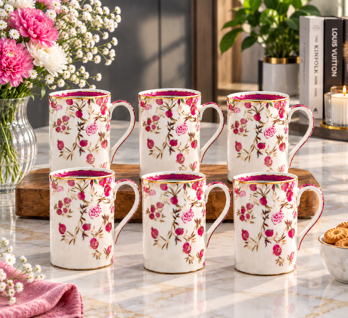 Anaar Design Mug Set of 6 – Celeste Artesano