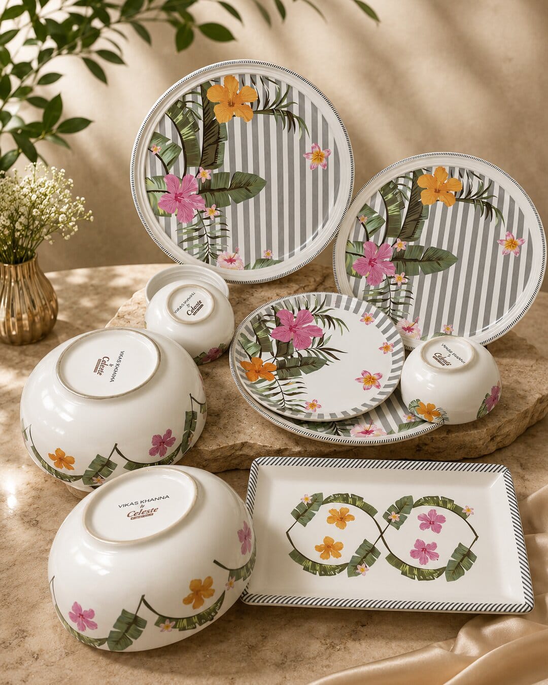 Blossom design of 21 pcs dinner set