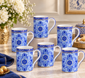 Shades of Blue Mug Set 6