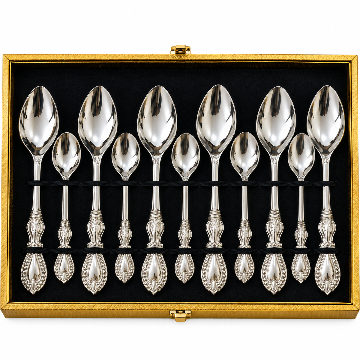 Paisley Royal Silver Cutlery Set – 24 Pcs