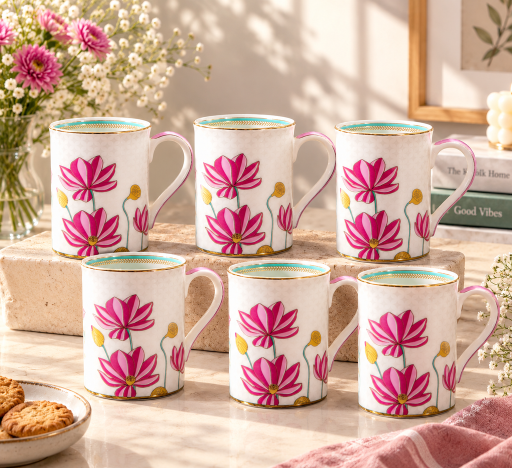 Lotus Mug Set of 6 – Celeste Artesano