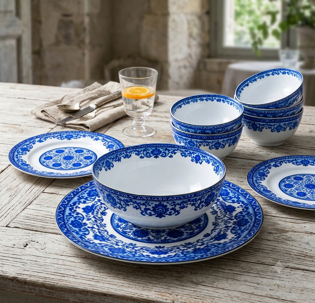 Light Blue Shade Dinner Set