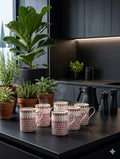 Pink & Purpel Mug Set of 6