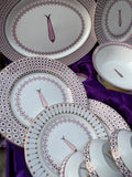 Purple & Pink 28-Piece Dinner Set