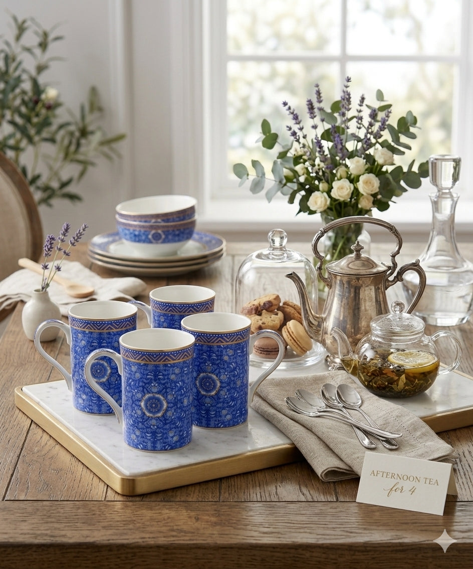 SOB Light blue shade Mug Set of 6 – Celeste Artesano