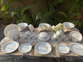 White Gold Band 35-Piece Luxury Dinner Set | Celeste Artesano